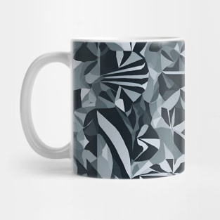 Abstract shapes and patterns in a monochromatic color Mug